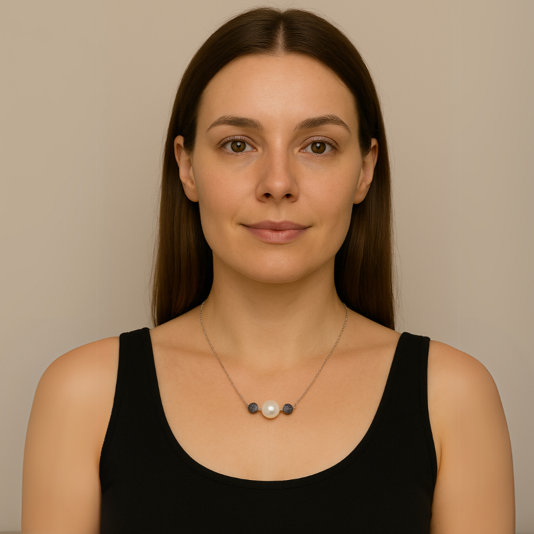 Sapphire Harmony South Sea Pearl Necklace