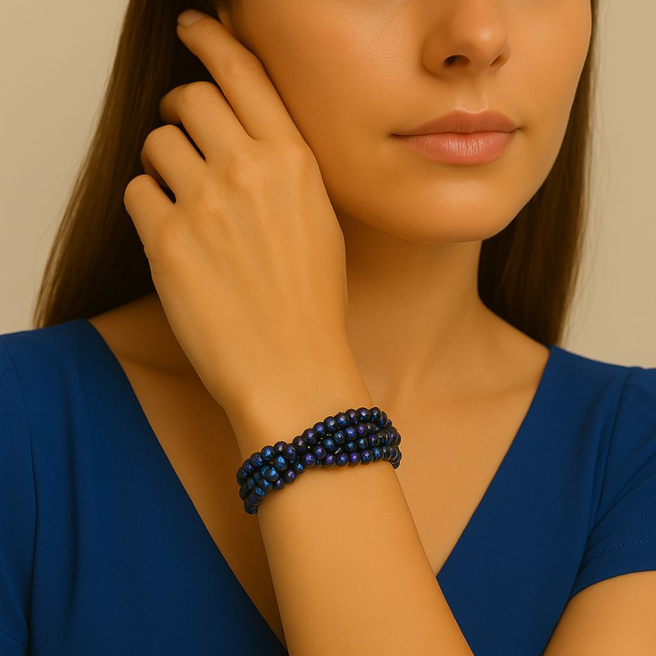 Twilight Twisted Triple-Row Bracelet