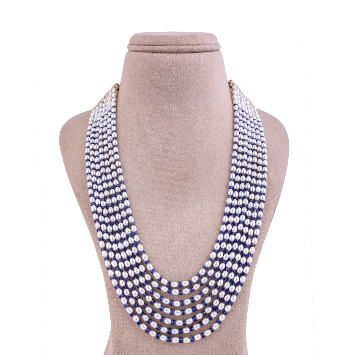 Splendor Necklace Splendor Blue Eight-Row Pearl Necklace