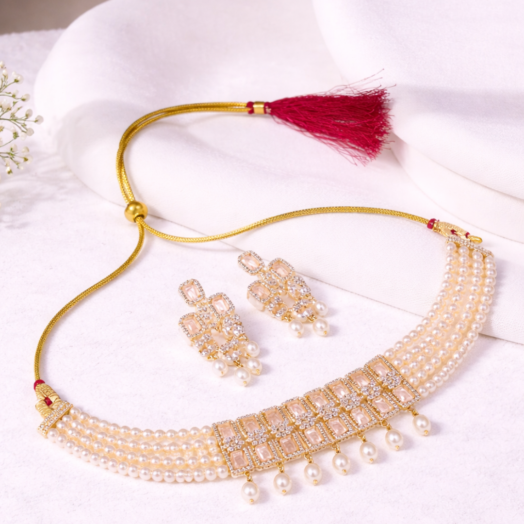 Classic Regal Pearl Choker Set
