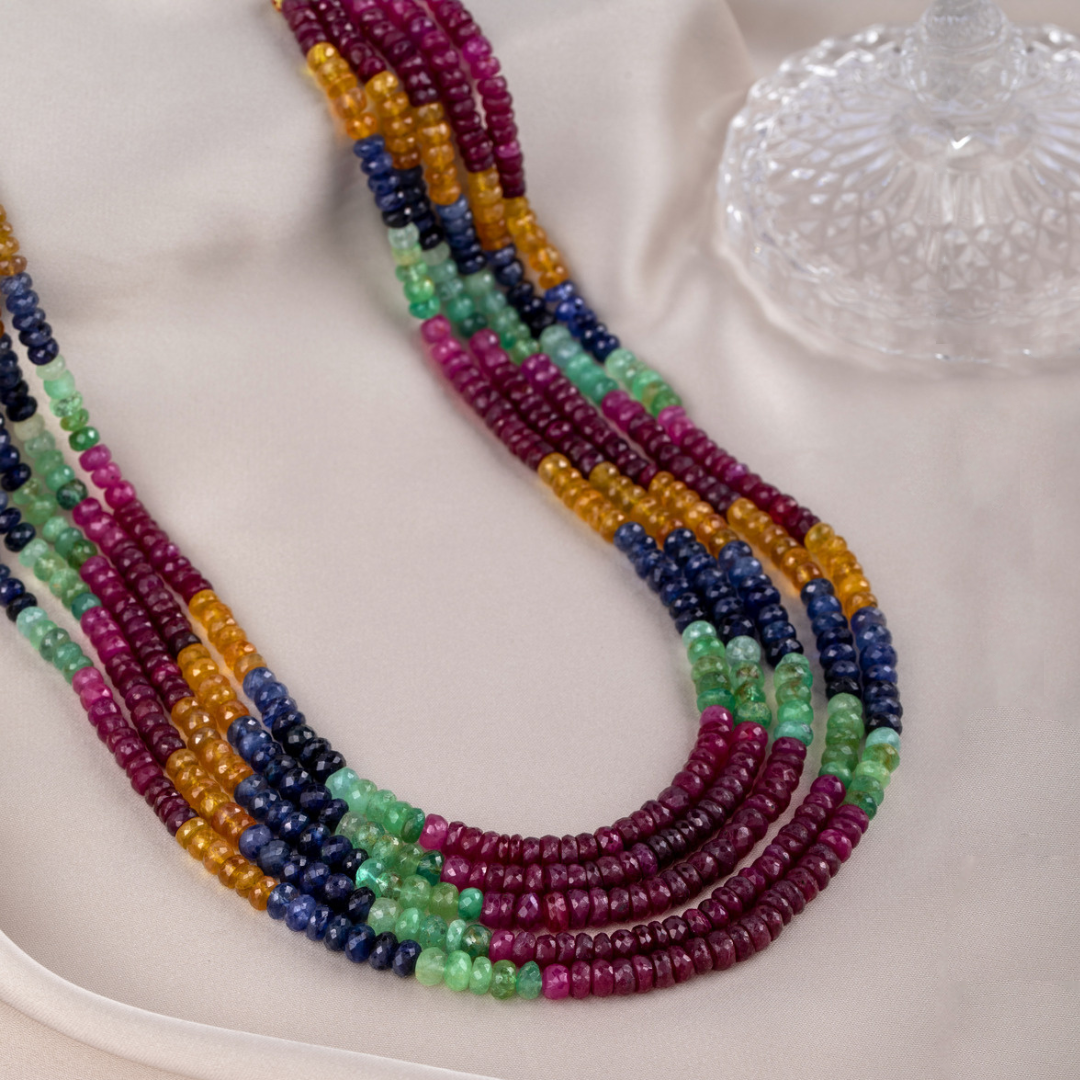 Multicolor gemstone necklace