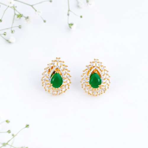 Emerald Drop Pearl Pendant Set