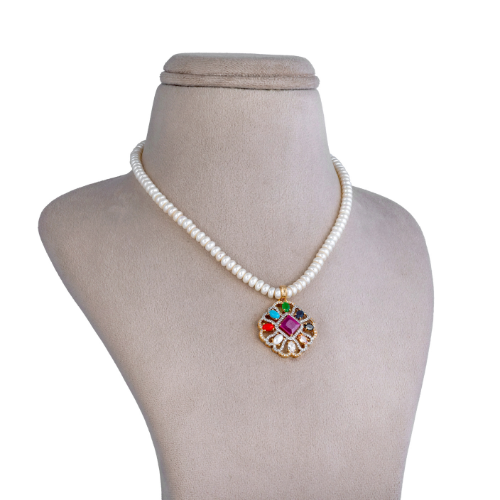Multicolor Freshwater Pearl Pendant Set