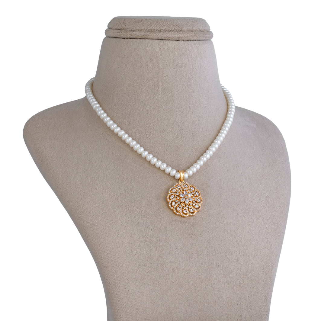 Eternal Bloom Pearl Pendant Set