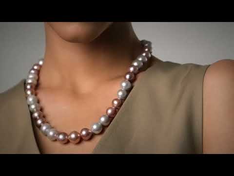 Dusk Blush Baroque Single-Line Freshwater Necklace