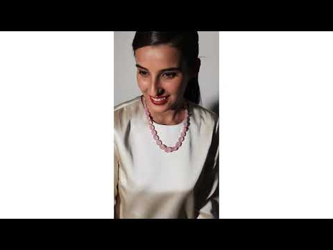 Pink Opulence: Irregular Line Earthy Morganite Necklace